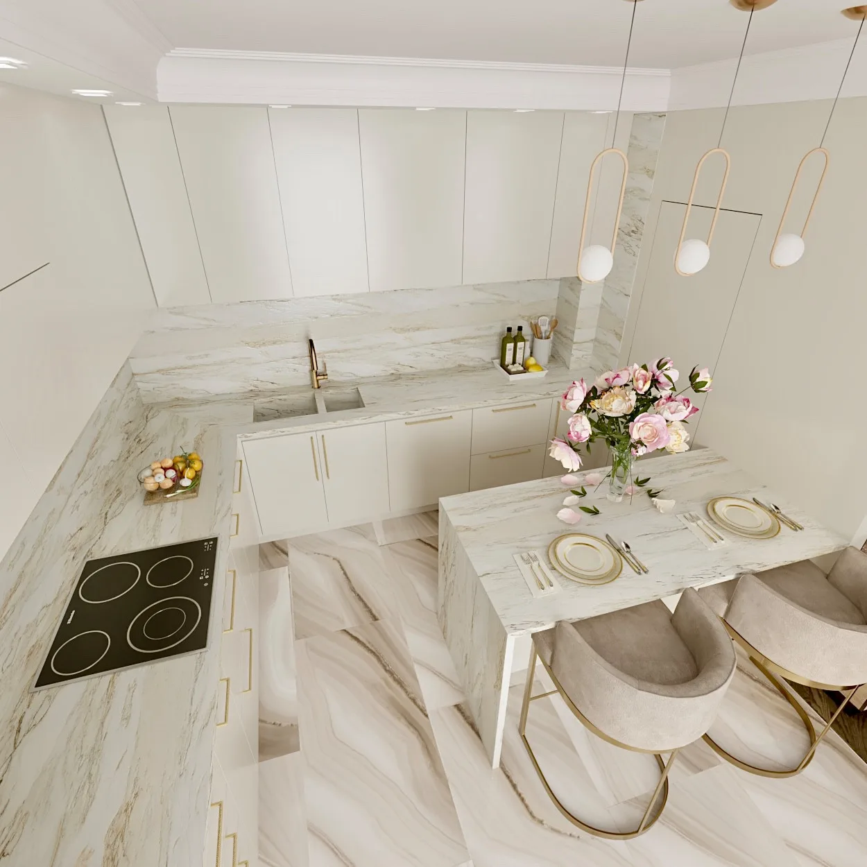 Ayva. Kitchen, interior design project