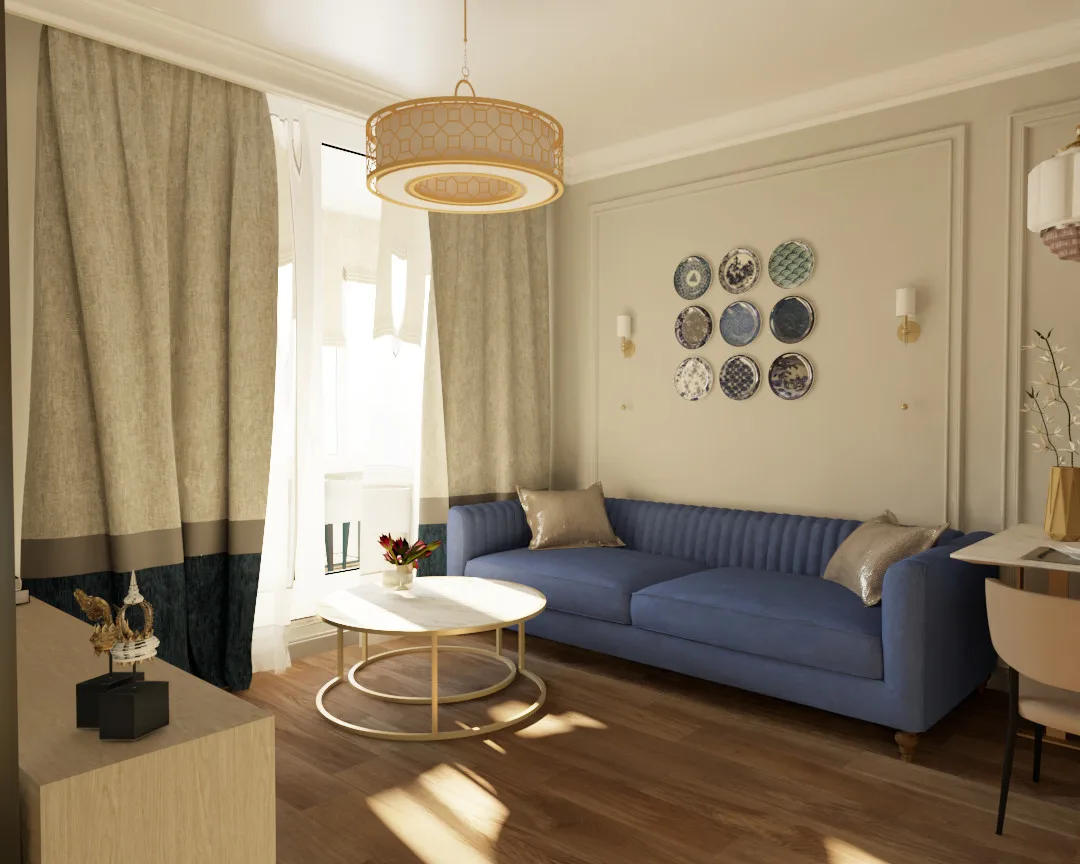 Evrobereg. Kitchen & Living Room