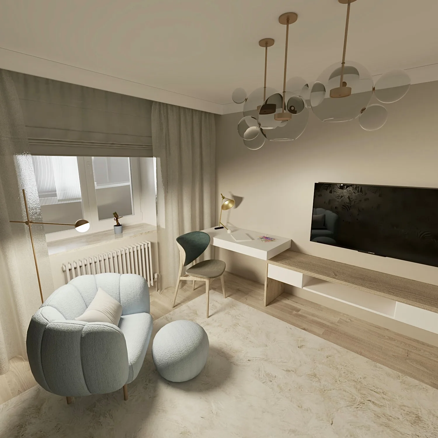 Vanilnoe Nebo Children's Room, interior design project