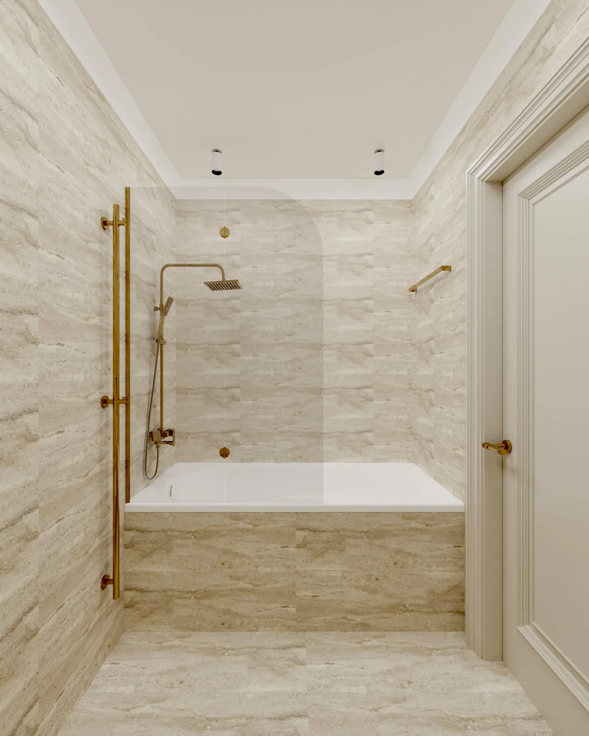 Vanilnoe Nebo Bathroom, interior design project